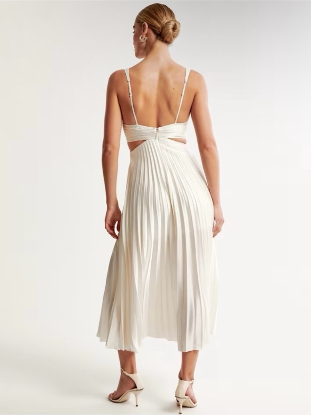 NWT Abercrombie & Fitch Satin White
Pleated Maxi Dress - Picture 7 of 7